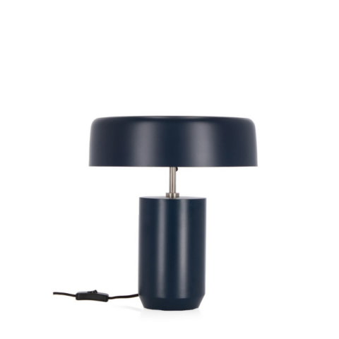 Bizzotto - Lampada da tavolo Kaithal Marmorizz blu H35 Cm