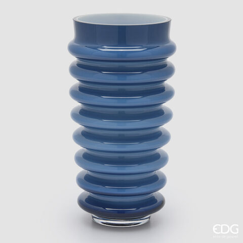 EDG Enzo De Gasperi - Vaso Dischi Svasato H30 D17 Cm Blue