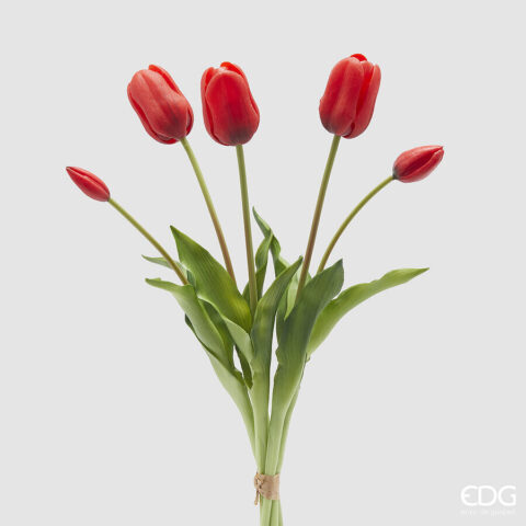 EDG Enzo De Gasperi - Bouquet di Tulipani artificiale OLIS in gomma