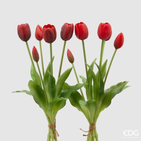 EDG Enzo De Gasperi - Bouquet di Tulipani artificiale OLIS in gomma