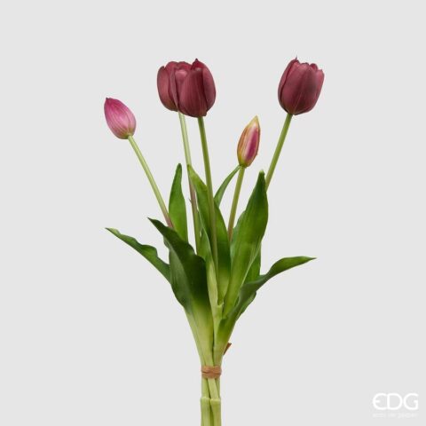 EDG Enzo De Gasperi - Bouquet di Tulipani artificiale OLIS in gomma