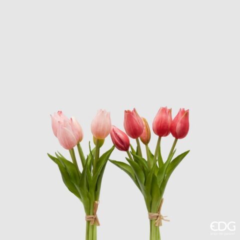 EDG Enzo De Gasperi - Bouquet di Tulipani artificiale OLIS in gomma