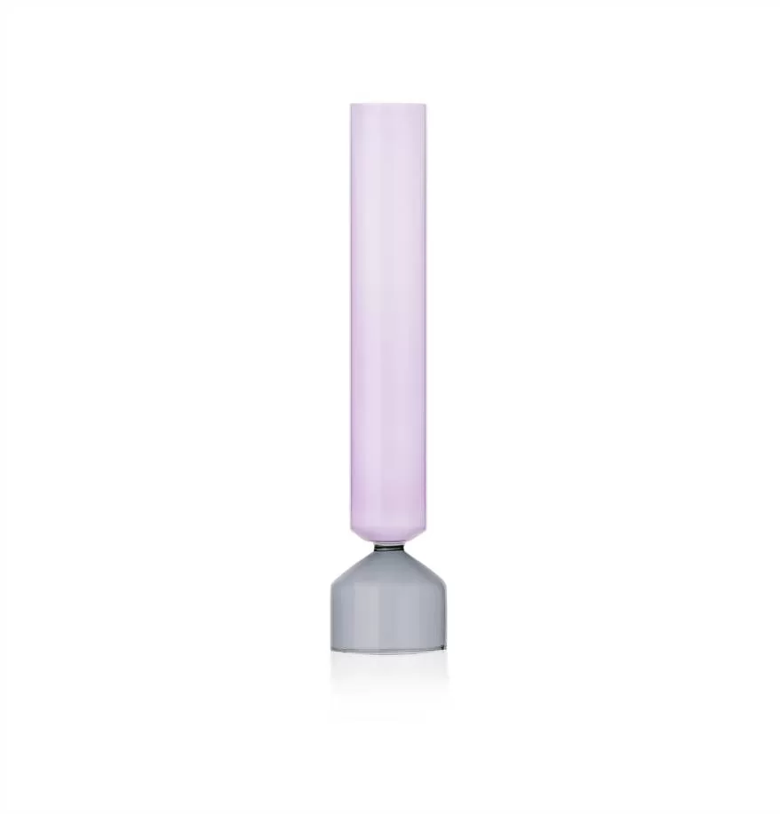 Ichendorf Milano - Bouquet Vaso grigio/rosa H42 cm