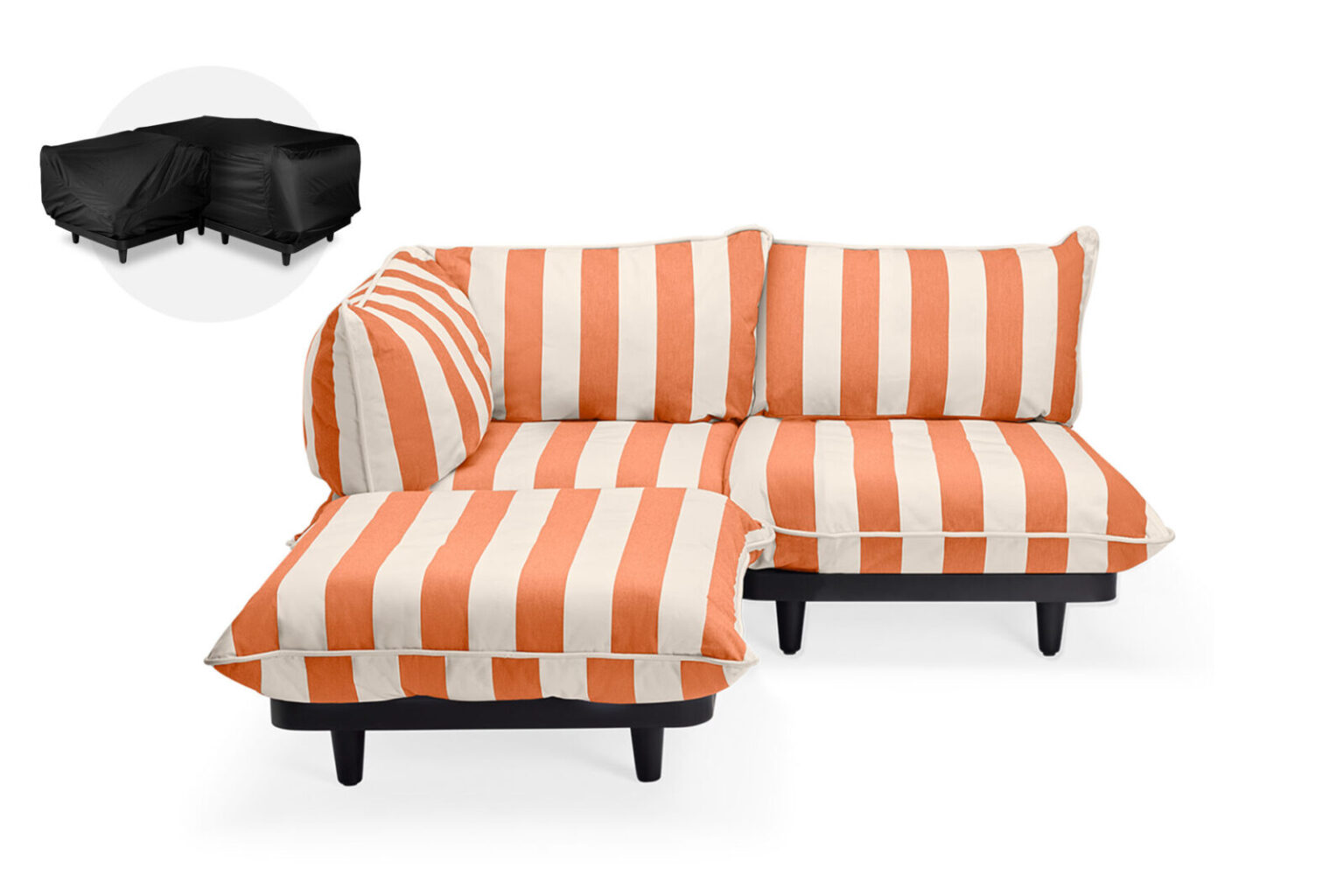 Fatboy - Paletti Set Medium LEFT Stripe Orange Creme