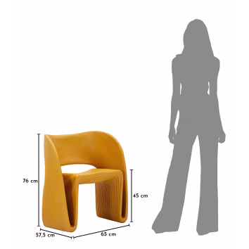 Poltrona Sand Senape Cm 65x57,5x76 Cm - immagine 2